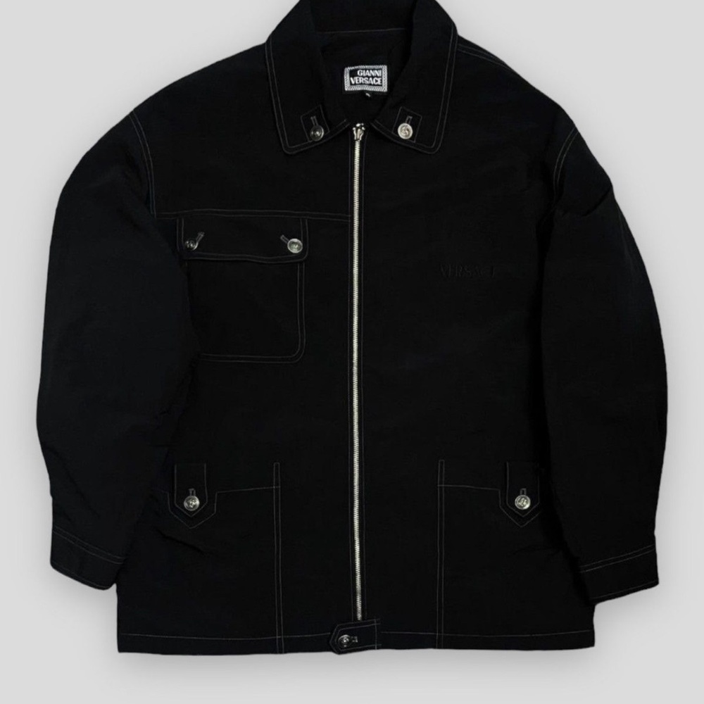 Versace by Gianni Versace Black Military Field Jacket
